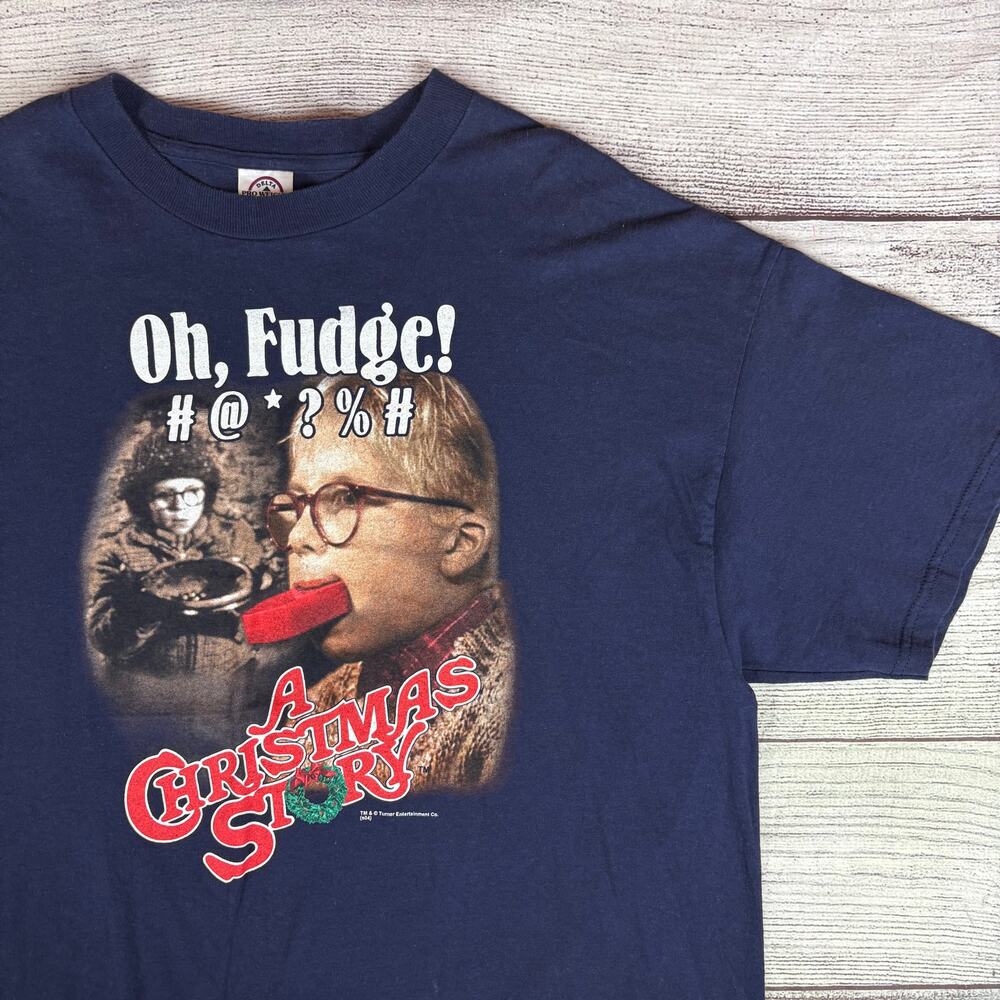 Vintage 2004 A Christmas Story "Oh Fudge" Movie Promo T-shirt